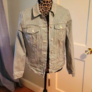 Railroad Stripe Demin Jacket